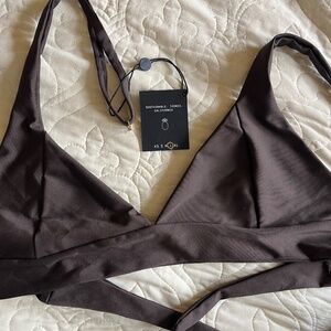 NWT Skatie Lucia Bikini Top Large Swimwear Brown Toasted Full Figured